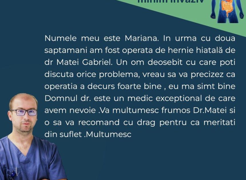 Hernia hiatală- operație cu spitalizare 24h